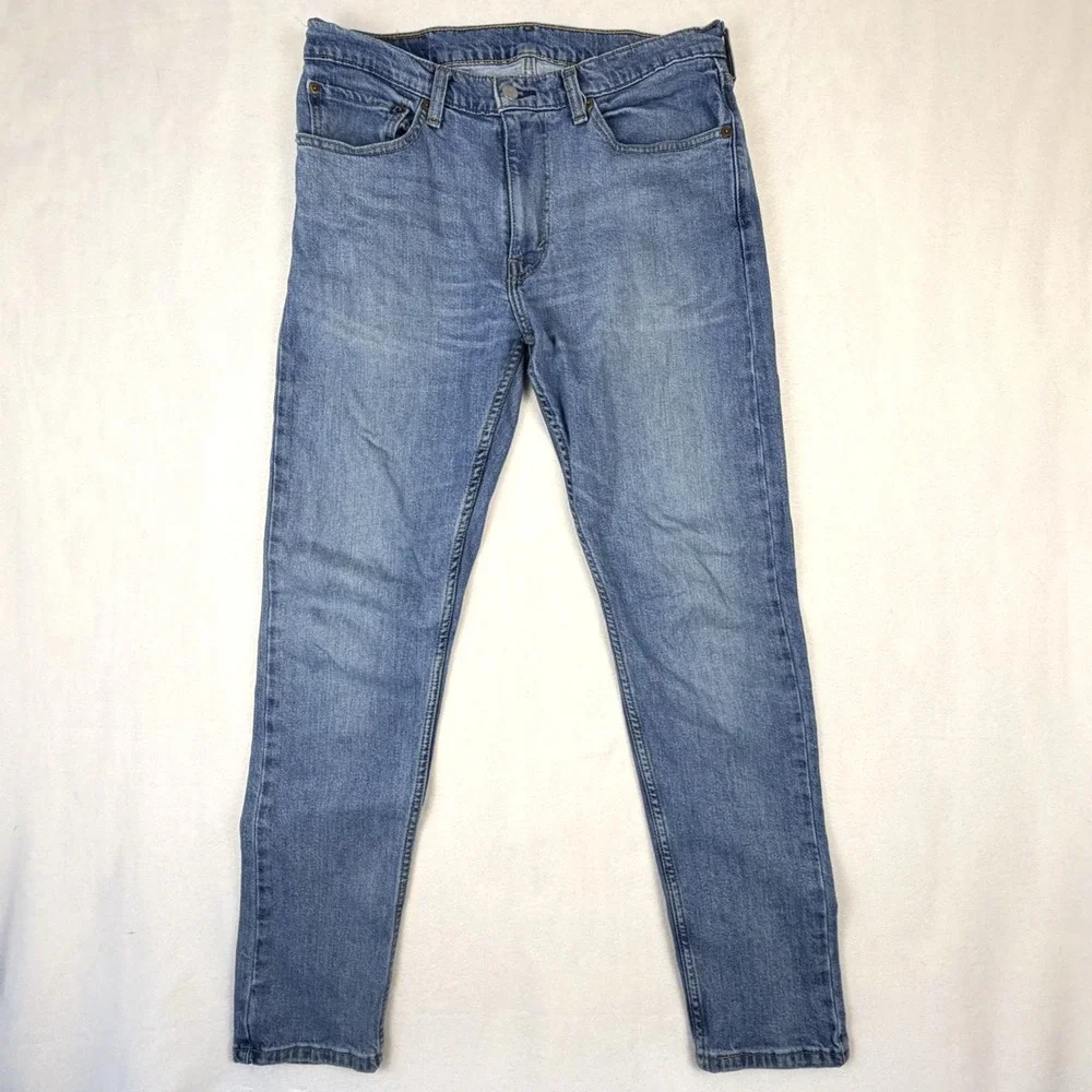 Levi's 512 Jeans Men 34x32 Blue Slim Taper Leg Medium Wash Mid Rise Stretch